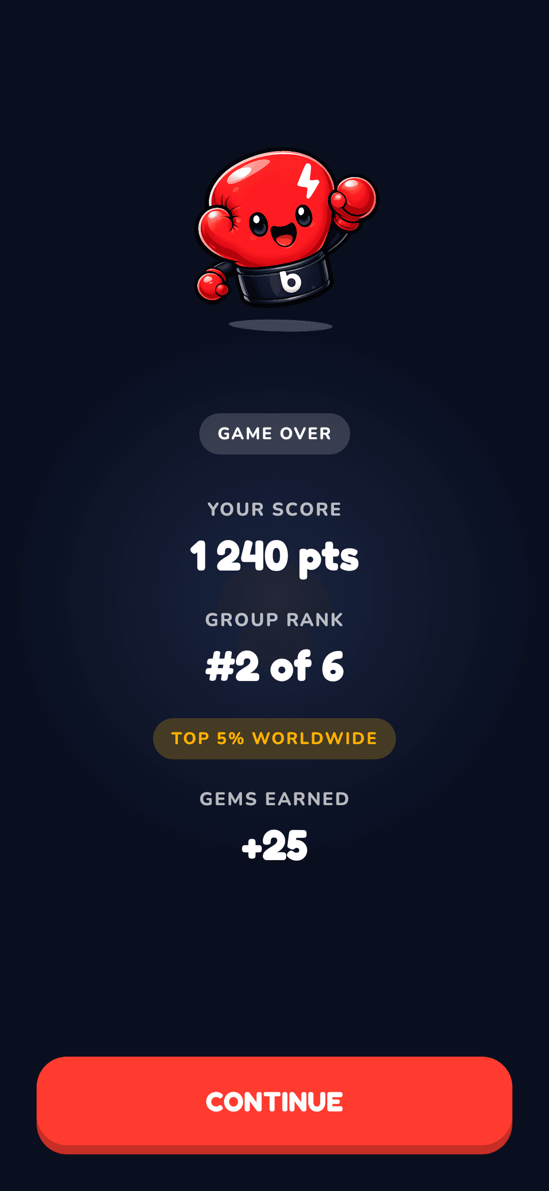 BeatMe in-game play screen