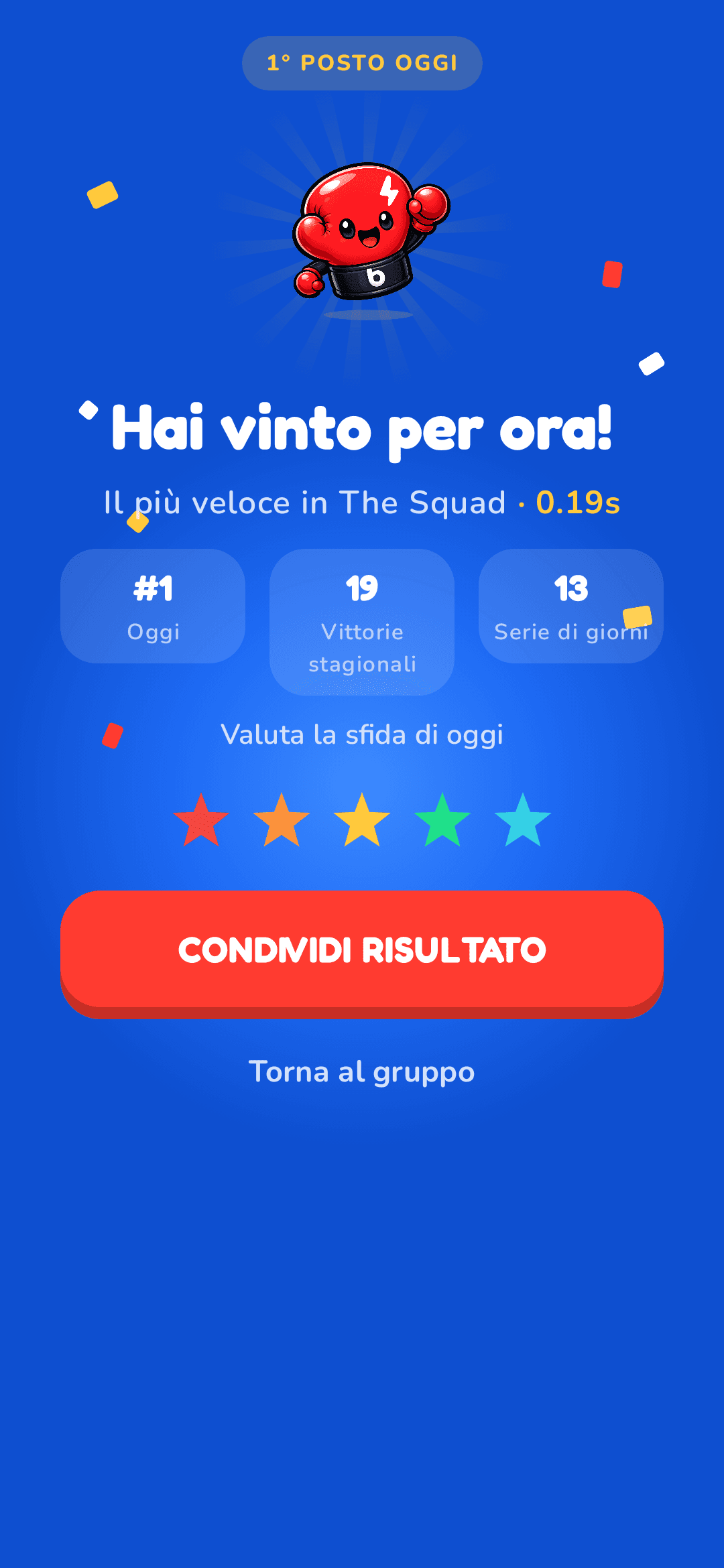 BeatMe schermata del risultato
