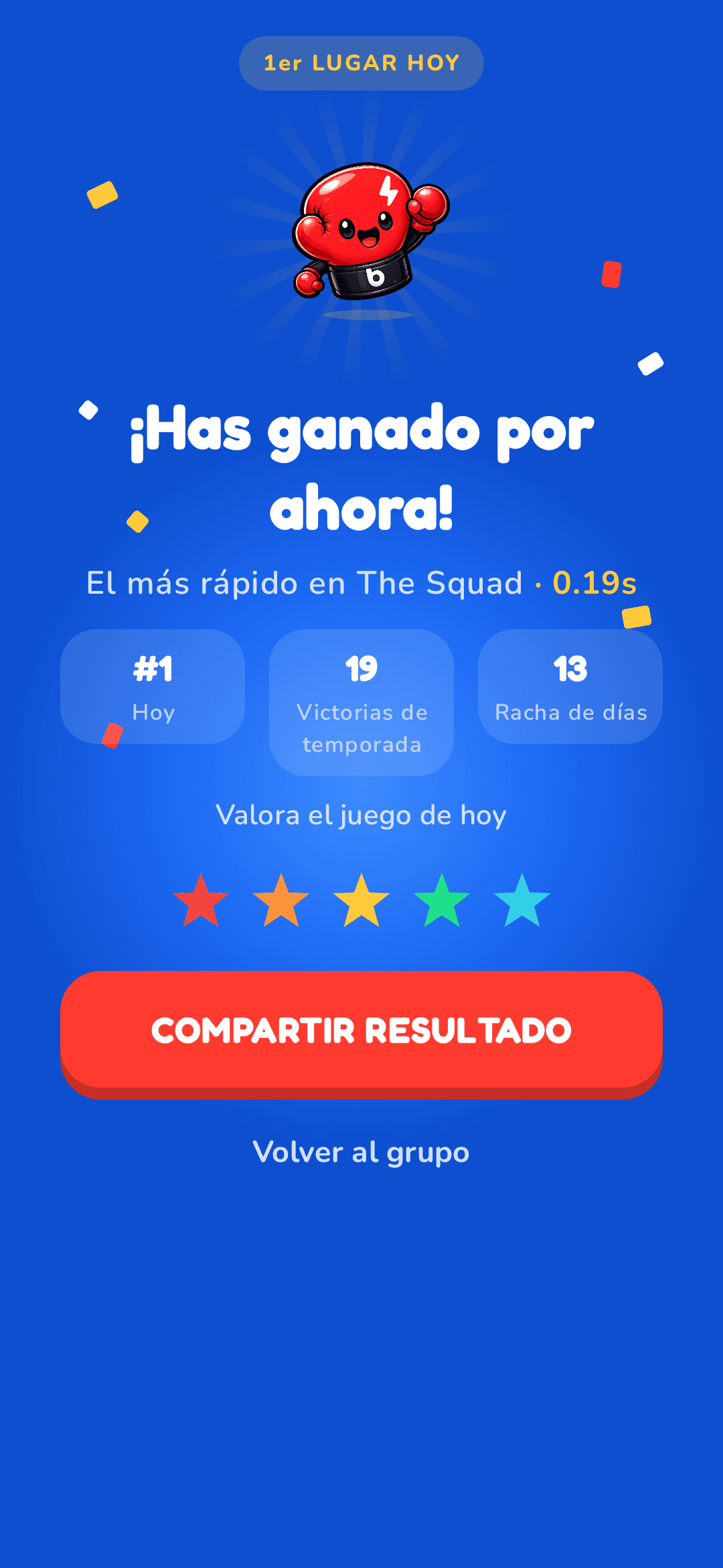BeatMe pantalla de resultado