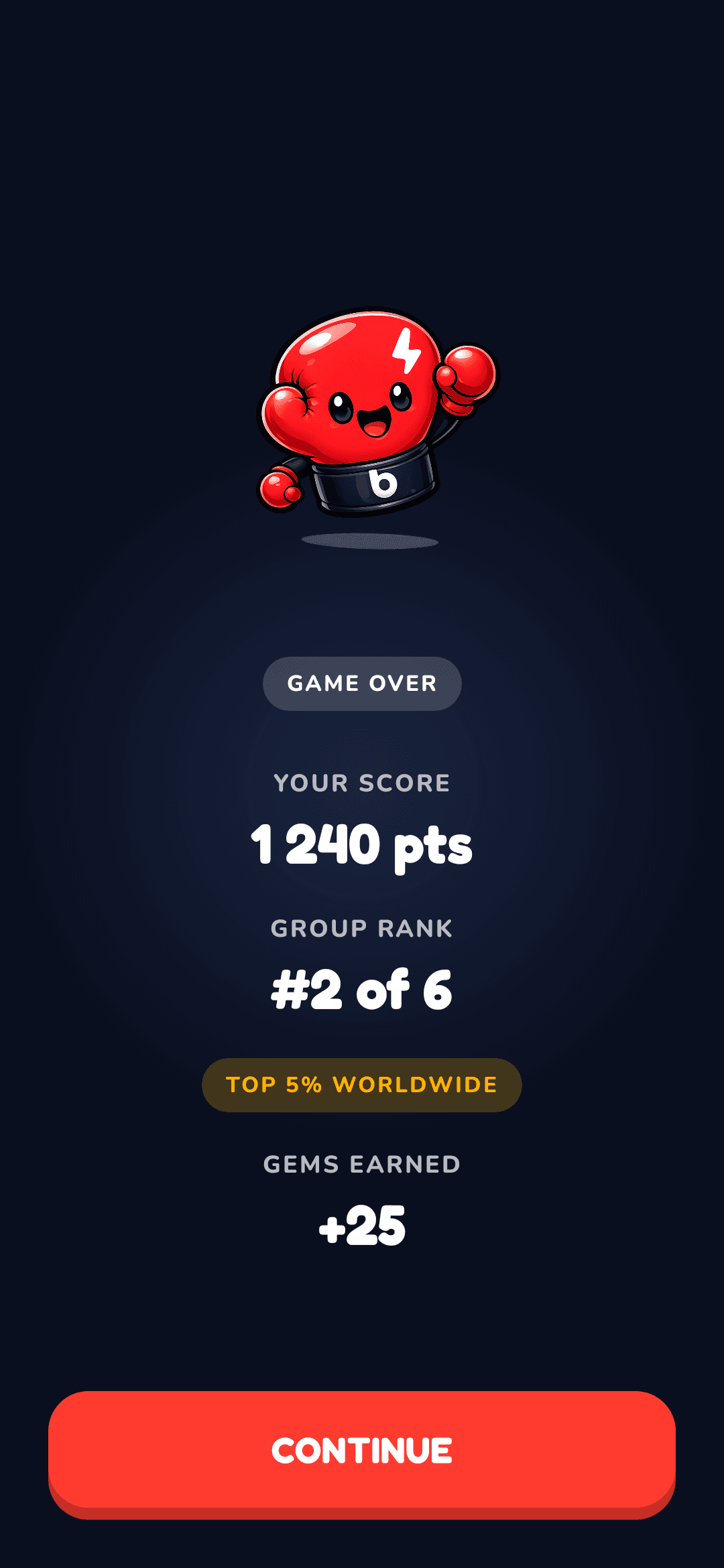 BeatMe in-game play screen